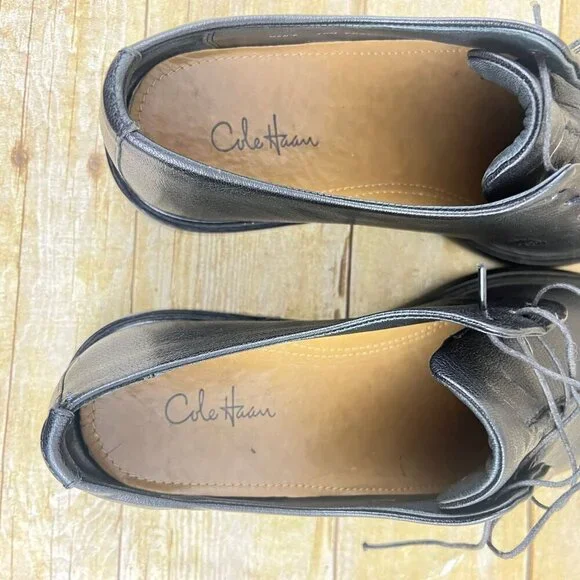 Cole Haan Beckett Oxford II Black  Leather Shoes Mens Size 8D - Picture 8 of 10
